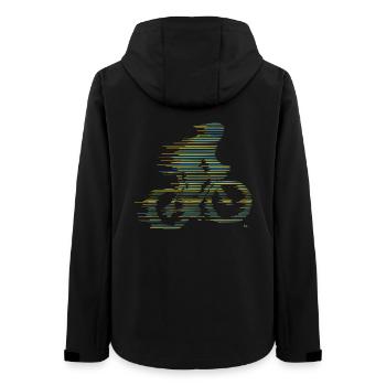 Lignes de vélo de route Idée cadeau de vélo coloré - Veste softshell femme recyclée Stanley/Stella - noir - Dos - AI Model Female 172 light (172cm)