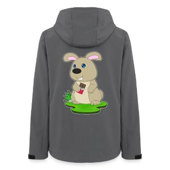 Hase Schokolade - Frauen Recycelte Softshelljacke von Stanley/Stella - Anthrazit - Hinten - AI Model Female 172 light (172cm)