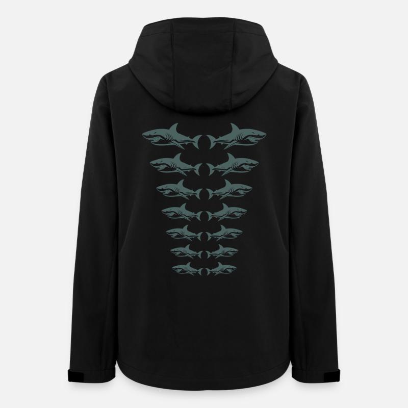 Sharks - Women’s Recycled Softshell Jacket by Stanley/Stella - black