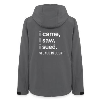 Courtroom Confidence Statement Design - Women’s Recycled Softshell Jacket by Stanley/Stella - anthracite - Back - AI Model Female 172 light (172cm)
