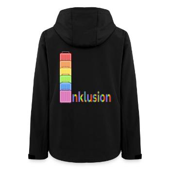 INKLUSION VIELFALT REGENBOGEN REISEKOFFER - Frauen Recycelte Softshelljacke von Stanley/Stella - Schwarz - Hinten - AI Model Female 172 light (172cm)