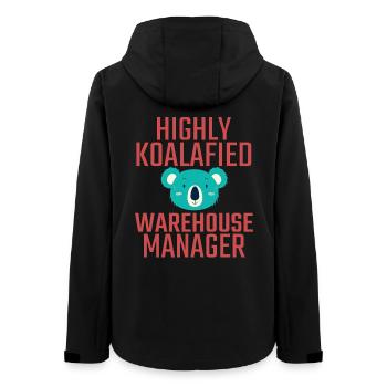 Warehouse Manager Koalafied - Frauen Recycelte Softshelljacke von Stanley/Stella - Schwarz - Hinten - AI Model Female 172 light (172cm)