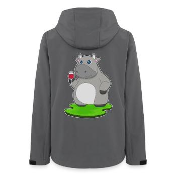 Cow Red Wine - Women’s Recycled Softshell Jacket by Stanley/Stella - anthracite - Back - AI Model Female 172 light (172cm)