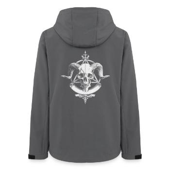 Crâne de démon - Veste softshell femme recyclée Stanley/Stella - charbon - Dos - AI Model Female 172 light (172cm)