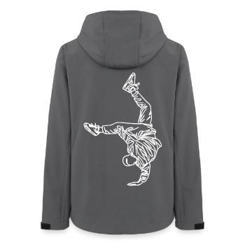 Croquis de breakdancer - Veste softshell femme recyclée Stanley/Stella - charbon - Dos - AI Model Female 172 light (172cm)