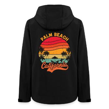 Palm Beach Californie Vintage Coucher de soleil Palm Beach - Veste softshell femme recyclée Stanley/Stella - noir - Dos - AI Model Female 172 light (172cm)