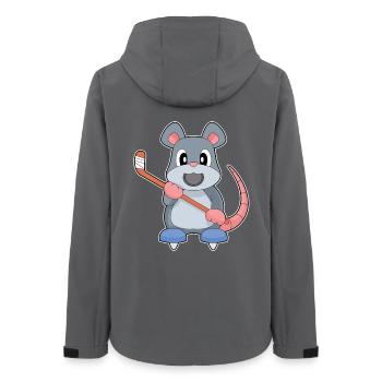 Mouse Hockey Hockey Stick - Women’s Recycled Softshell Jacket by Stanley/Stella - anthracite - Back - AI Model Female 172 light (172cm)