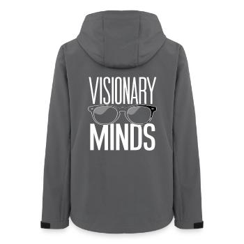 Visionary Minds Brillen Inspiration - Frauen Recycelte Softshelljacke von Stanley/Stella - Anthrazit - Hinten - AI Model Female 172 light (172cm)