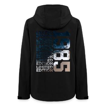 LIMITED EDITION 1985 41 JAHRE 41. GEBURTSTAG - Frauen Recycelte Softshelljacke von Stanley/Stella - Schwarz - Hinten - AI Model Female 172 light (172cm)