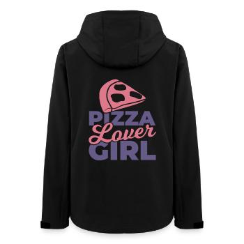 Girl who loves pizza - Women’s Recycled Softshell Jacket by Stanley/Stella - black - Back - AI Model Female 172 light (172cm)