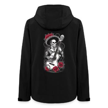 Día de los Muertos Musician Shirt - Women’s Recycled Softshell Jacket by Stanley/Stella - black - Back - AI Model Female 172 light (172cm)