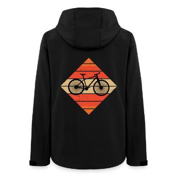 Cycling Retro Vintage - Frauen Recycelte Softshelljacke von Stanley/Stella - Schwarz - Hinten - AI Model Female 172 light (172cm)