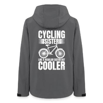 Cycling Sister Bike Rider Cyclist Sister's Day - Frauen Recycelte Softshelljacke von Stanley/Stella - Anthrazit - Hinten - AI Model Female 172 light (172cm)