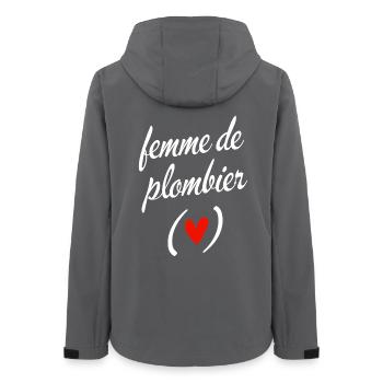 Femme de Plombier - Veste softshell femme recyclée Stanley/Stella - charbon - Dos - AI Model Female 172 light (172cm)