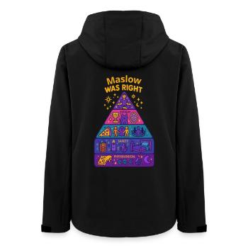 Maslow was right - Women’s Recycled Softshell Jacket by Stanley/Stella - black - Back - AI Model Female 172 light (172cm)