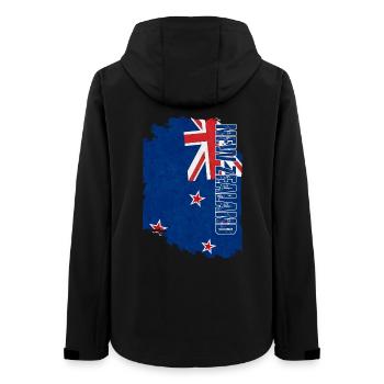 Drapeau néo-zélandais, grunge vintage - Veste softshell femme recyclée Stanley/Stella - noir - Dos - AI Model Female 172 light (172cm)