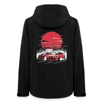 Retro Japan Car Drift Shirt - Frauen Recycelte Softshelljacke von Stanley/Stella - Schwarz - Hinten - AI Model Female 172 light (172cm)