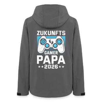 ZUKÜNFTIGER GAMER PAPA 2026 Lustiges - Frauen Recycelte Softshelljacke von Stanley/Stella - Anthrazit - Hinten - AI Model Female 172 light (172cm)