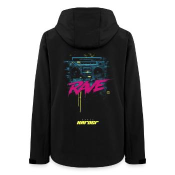 RAVE DAnce harder - Frauen Recycelte Softshelljacke von Stanley/Stella - Schwarz - Hinten - AI Model Female 172 light (172cm)