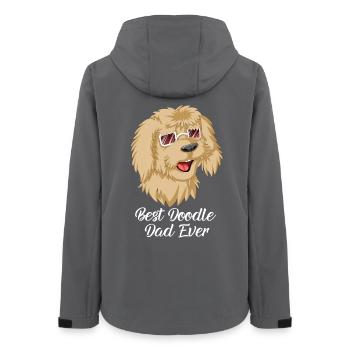 Golden Doodle Papa Hund mit Sonnenbrille - Frauen Recycelte Softshelljacke von Stanley/Stella - Anthrazit - Hinten - AI Model Female 172 light (172cm)