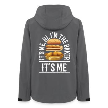 It's me hi I'm the baker It's me - Frauen Recycelte Softshelljacke von Stanley/Stella - Anthrazit - Hinten - AI Model Female 172 light (172cm)