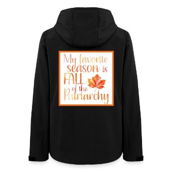 Saison préférée chute du patriarcat - affiche - Veste softshell femme recyclée Stanley/Stella - noir - Dos - AI Model Female 172 light (172cm)