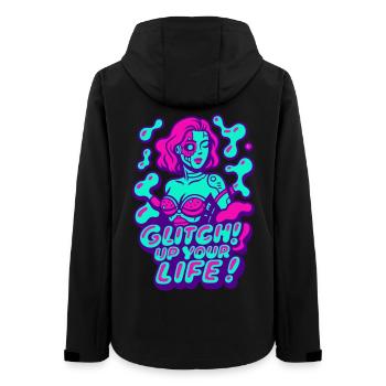 Glitch dans votre vie ! Femme Cyborg - Veste softshell femme recyclée Stanley/Stella - noir - Dos - AI Model Female 172 light (172cm)