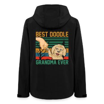 Die beste Doodle-Oma aller Zeiten - Frauen Recycelte Softshelljacke von Stanley/Stella - Schwarz - Hinten - AI Model Female 172 light (172cm)