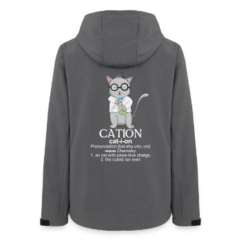 T-shirt académique ludique pour chat - Veste softshell femme recyclée Stanley/Stella - charbon - Dos - AI Model Female 172 light (172cm)