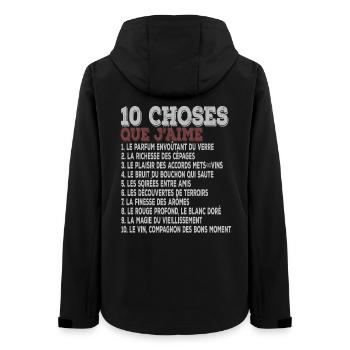 10 Dinge, die ich liebe – Wein, Rebsorten und Verkostung - Frauen Recycelte Softshelljacke von Stanley/Stella - Schwarz - Hinten - AI Model Female 172 light (172cm)
