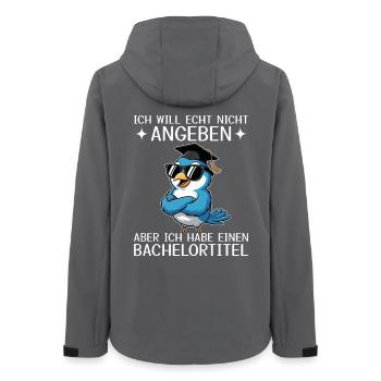 Bachelor degree achieved - Bachelor title - Women’s Recycled Softshell Jacket by Stanley/Stella - anthracite - Back - AI Model Female 172 light (172cm)