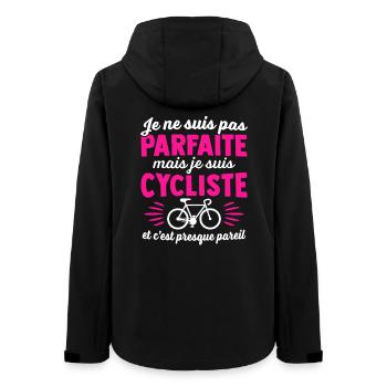 Ich bin Radfahrer und es ist fast dasselbe - Frauen Recycelte Softshelljacke von Stanley/Stella - Schwarz - Hinten - AI Model Female 172 light (172cm)