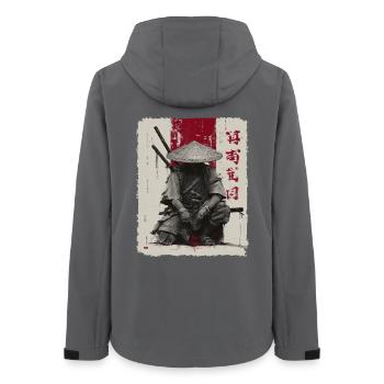 Épée de samouraï, guerrier japonais, combattant ninja - Veste softshell femme recyclée Stanley/Stella - charbon - Dos - AI Model Female 172 light (172cm)