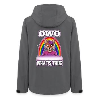 OwO What's This? - Women’s Recycled Softshell Jacket by Stanley/Stella - anthracite - Back - AI Model Female 172 light (172cm)