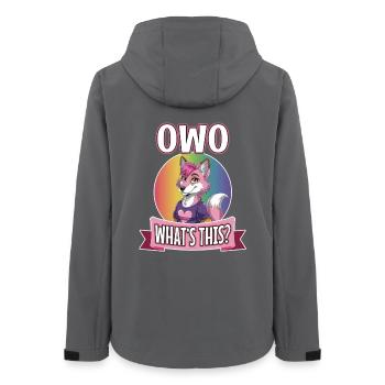 OwO What's This? - Frauen Recycelte Softshelljacke von Stanley/Stella - Anthrazit - Hinten - AI Model Female 172 light (172cm)