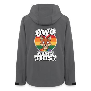OwO What's This? - Frauen Recycelte Softshelljacke von Stanley/Stella - Anthrazit - Hinten - AI Model Female 172 light (172cm)