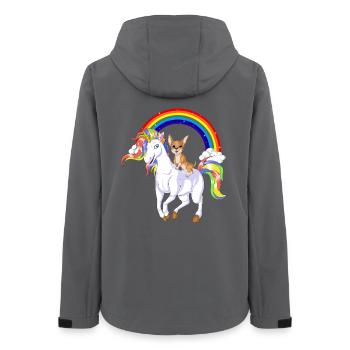 Chihuahua Chevauchant Licorne - Veste softshell femme recyclée Stanley/Stella - charbon - Dos - AI Model Female 172 light (172cm)