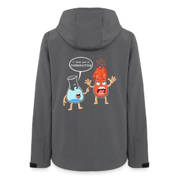 Überreagierende Mikrobiologie - Frauen Recycelte Softshelljacke von Stanley/Stella - Anthrazit - Hinten - AI Model Female 172 light (172cm)