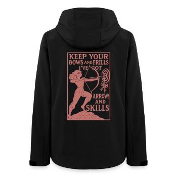 Mädchen Keep Your Bows And Frills Arrows Skills - Frauen Recycelte Softshelljacke von Stanley/Stella - Schwarz - Hinten - AI Model Female 172 light (172cm)