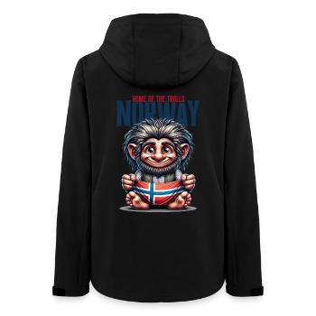 Norwegian Troll with Flag - Women’s Recycled Softshell Jacket by Stanley/Stella - black - Back - AI Model Female 172 light (172cm)