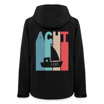 8 Jahre Kindergeburtstag Schiff - Frauen Recycelte Softshelljacke von Stanley/Stella - Schwarz - Hinten - AI Model Female 172 light (172cm)