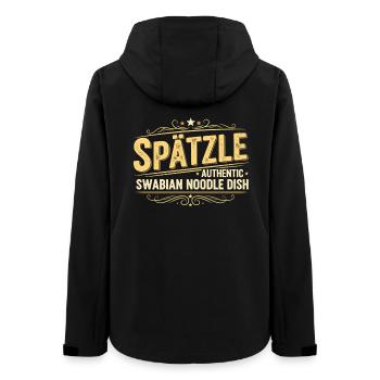 Spätzle, plat de nouilles souabe authentique, design - Veste softshell femme recyclée Stanley/Stella - noir - Dos - AI Model Female 172 light (172cm)
