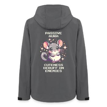 Passive Aura: Niedlichkeits-Debuff | Chinchilla - Frauen Recycelte Softshelljacke von Stanley/Stella - Anthrazit - Hinten - AI Model Female 172 light (172cm)