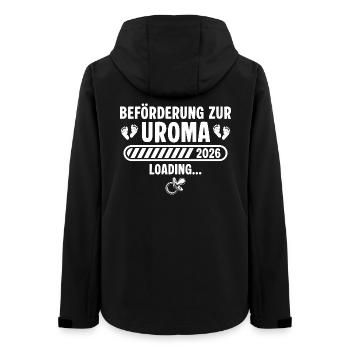 Uroma 2026 Schwangerschaft verkünden Urgroßmutter - Frauen Recycelte Softshelljacke von Stanley/Stella - Schwarz - Hinten - AI Model Female 172 light (172cm)