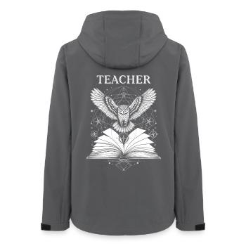 Mystic Teacher Tarot Print - Veste softshell femme recyclée Stanley/Stella - charbon - Dos - AI Model Female 172 light (172cm)
