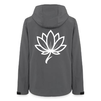 Mental Health Awareness Lotus - Women’s Recycled Softshell Jacket by Stanley/Stella - anthracite - Back - AI Model Female 172 light (172cm)