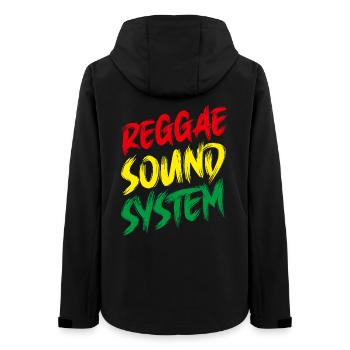 Reggae Sound System - Rasta - Jamaïque - Veste softshell femme recyclée Stanley/Stella - noir - Dos - AI Model Female 172 light (172cm)