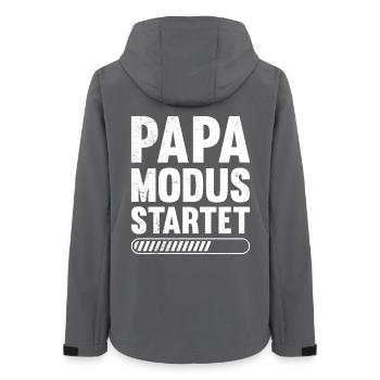 Bald Vater PAPA MODUS STARTET Lustiges - Frauen Recycelte Softshelljacke von Stanley/Stella - Anthrazit - Hinten - AI Model Female 172 light (172cm)