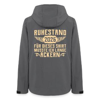 Rentner Abschied Kollege - Ruhestand 2026 - Frauen Recycelte Softshelljacke von Stanley/Stella - Anthrazit - Hinten - AI Model Female 172 light (172cm)