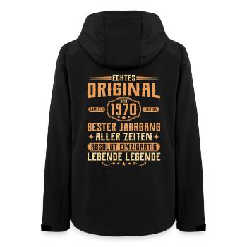 Genuine original since 1970 - 55th birthday - Women’s Recycled Softshell Jacket by Stanley/Stella - black - Back - AI Model Female 172 light (172cm)